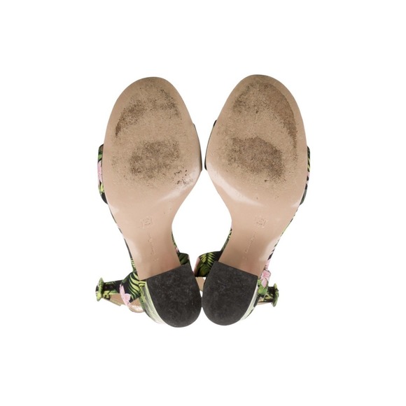 Gianvito Rossi Tandi Floral Satin Ankle Strap Sandals Size 38 US 8 - Picture 10 of 11